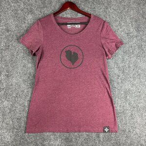 M22 Women's Short Sleeve Tee in Heathered Pink Michigan 2xl